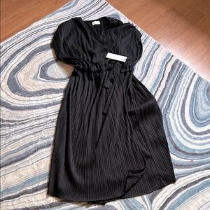 paper label Elegant Black Wrap Dress